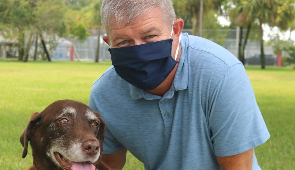 Dr Chadd and Chocolate Lab
